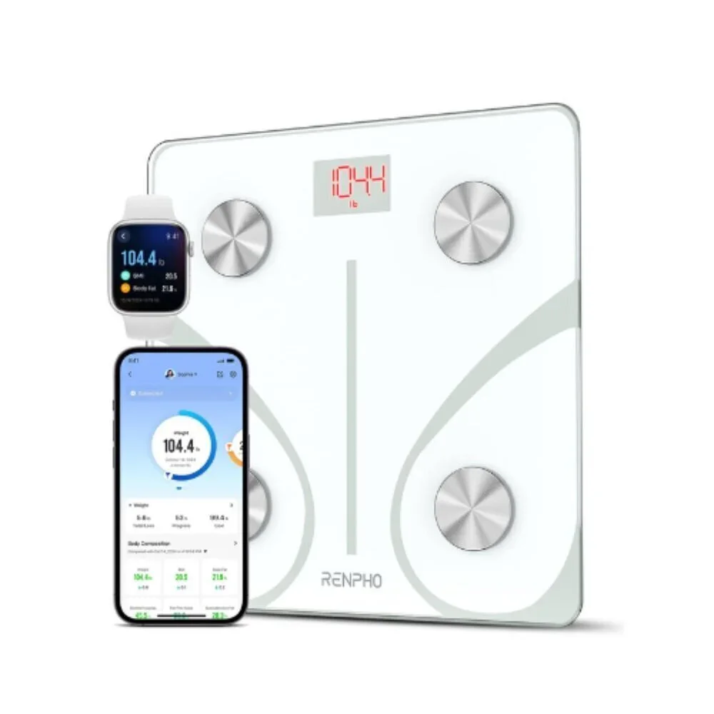 Smart Body Weight Scale w/ BMI & Body Composition App – White 11